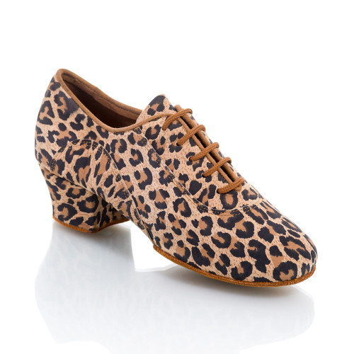 Rummos Ladies Practice Shoes R377 - Leather Leopard - Normal - 45 Cuban - EUR 38
